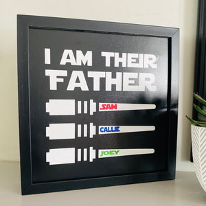 I Am Their Father Personalised Frame