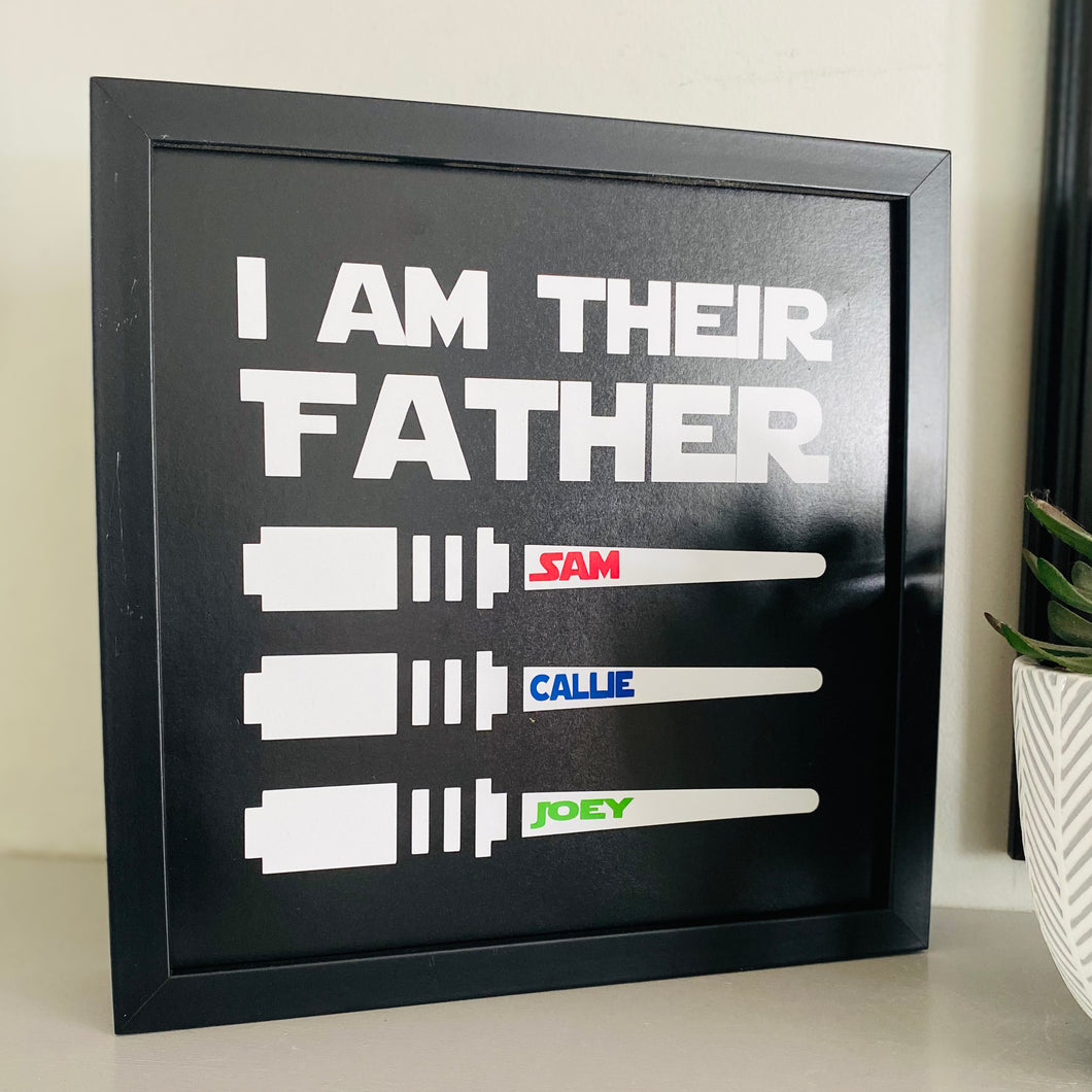 I Am Their Father Personalised Frame