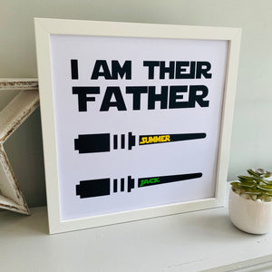 I Am Their Father Personalised Frame