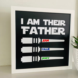 I Am Their Father Personalised Frame