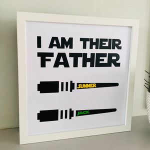 I Am Their Father Personalised Frame
