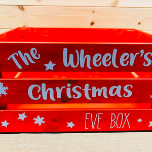 Large Personalised Christmas Eve Crate