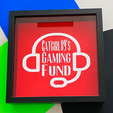 Load image into Gallery viewer, personalised gaming fund money box frame
