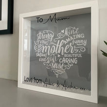 Load image into Gallery viewer, Personalised Mum Word Art Framed Gift
