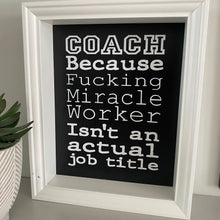 Load image into Gallery viewer, funny coach gift with offensive word in black and white
