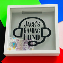 Load image into Gallery viewer, personalised gaming fund money box frame
