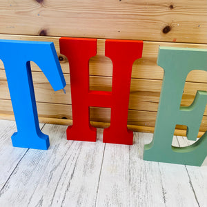 Large Hand Painted Freestanding Letter 25cm