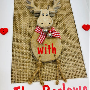 Personalised Christmas  Reindeer Box Frame