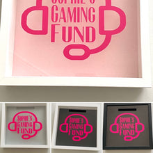 Load image into Gallery viewer, personalised gaming fund money box frame
