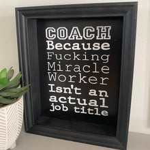 Load image into Gallery viewer, funny coach gift with offensive word in black and white
