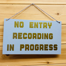 Load image into Gallery viewer, no entry recording in progress sign
