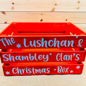 Large Personalised Christmas Eve Crate