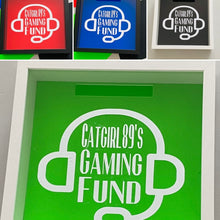 Load image into Gallery viewer, personalised gaming fund money box frame
