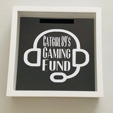 Load image into Gallery viewer, personalised gaming fund money box frame
