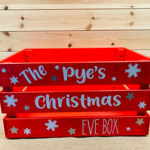 Large Personalised Christmas Eve Crate