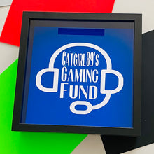 Load image into Gallery viewer, personalised gaming fund money box frame
