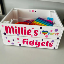 Load image into Gallery viewer, Personalised Fidget Storage Crate
